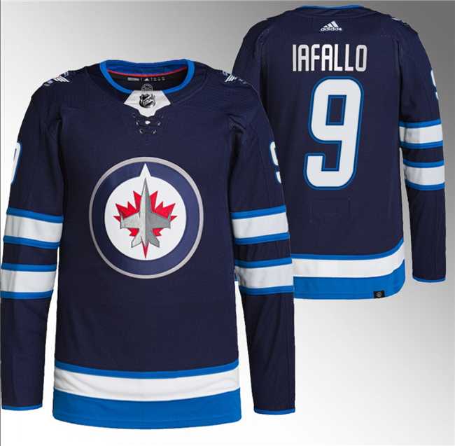 Men%27s Winnipeg Jets #9 Alex Iafallo Navy Stitched Jersey->winnipeg jets->NHL Jersey